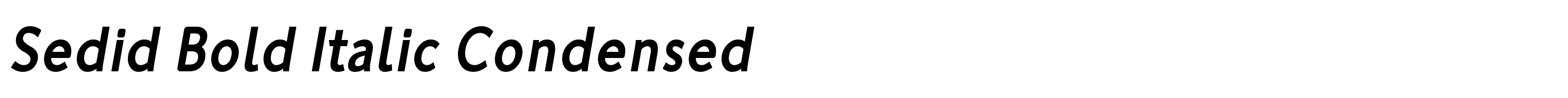 Sedid Bold Italic Condensed